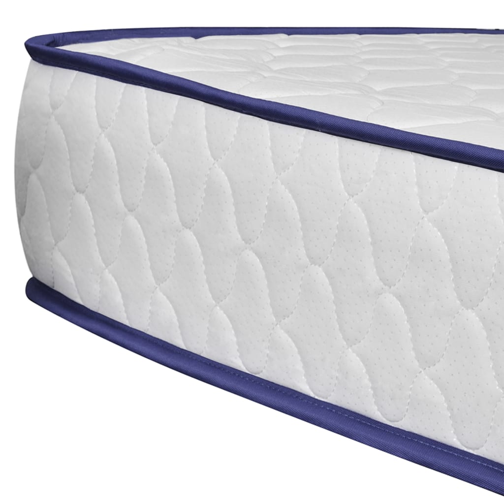 Letto con Materasso Memory Foam Bianco in Similpelle 140x200 cm - homemem39