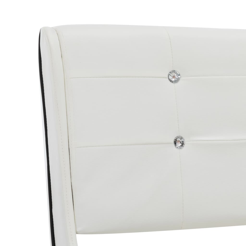 Letto con Materasso Memory Foam Bianco in Similpelle 140x200 cm - homemem39