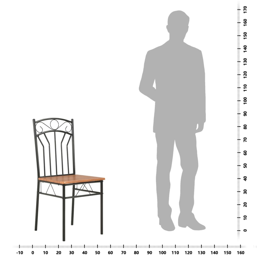 Sedie per Sala da Pranzo 2 pz Marroni in MDF | homemem39
