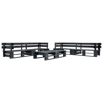 Set Divani da Giardino Pallet 6 pz con Cuscini Grigi in Legno | homemem39
