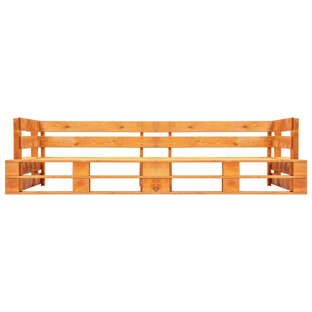 Divano da giardino a 2 Posti su Pallet in Legno Marrone ambra
