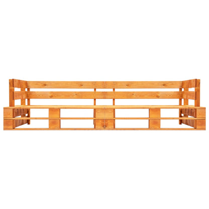 Divano da giardino a 2 Posti su Pallet in Legno Marrone ambra