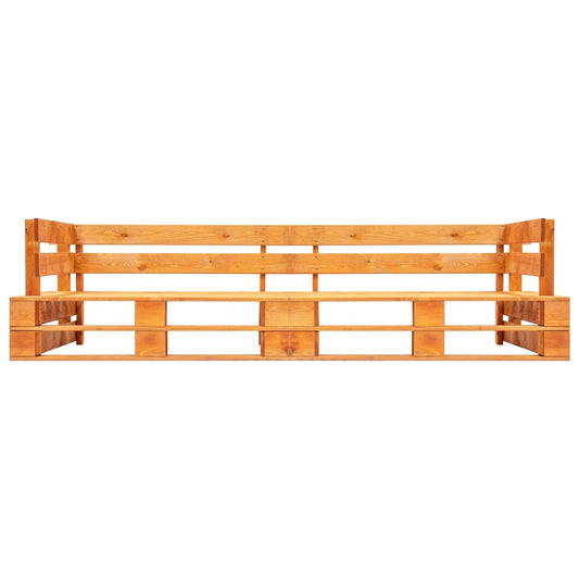 Divano da giardino a 2 Posti su Pallet in Legno Marrone ambra - homemem39