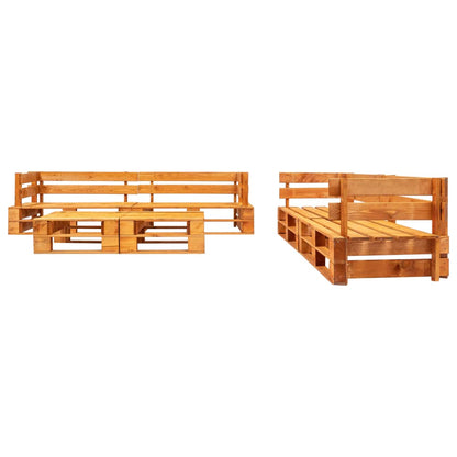 Set Divani da Giardino su Pallet 6 pz Marrone ambra in Legno | homemem39