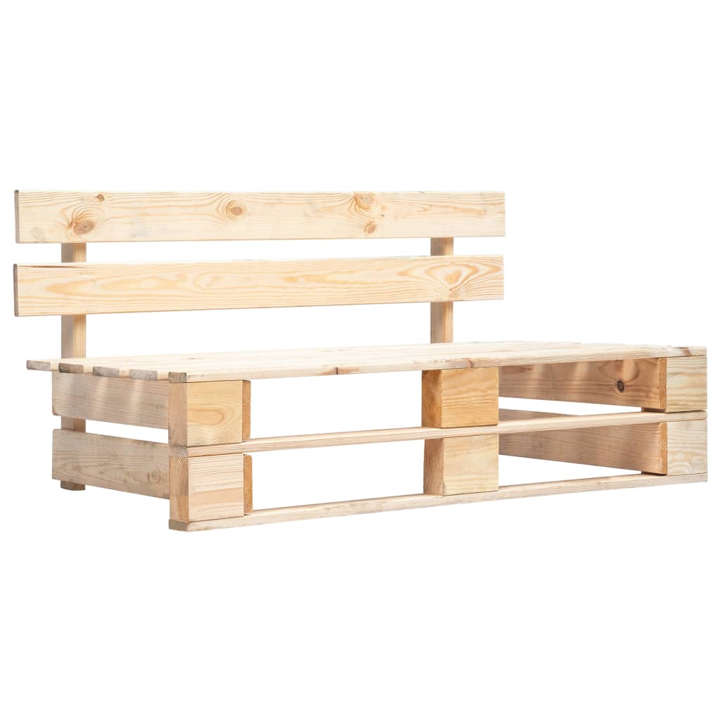Divano da Giardino a Pallet con Cuscini Rossi in Legno di Pino | homemem39
