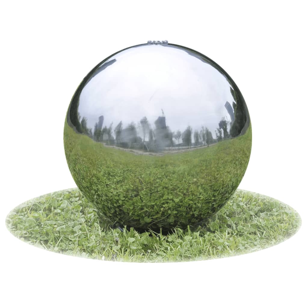 Fontane da Giardino a Sfera 3 pz con LED in Acciaio Inox 30 cm | homemem39