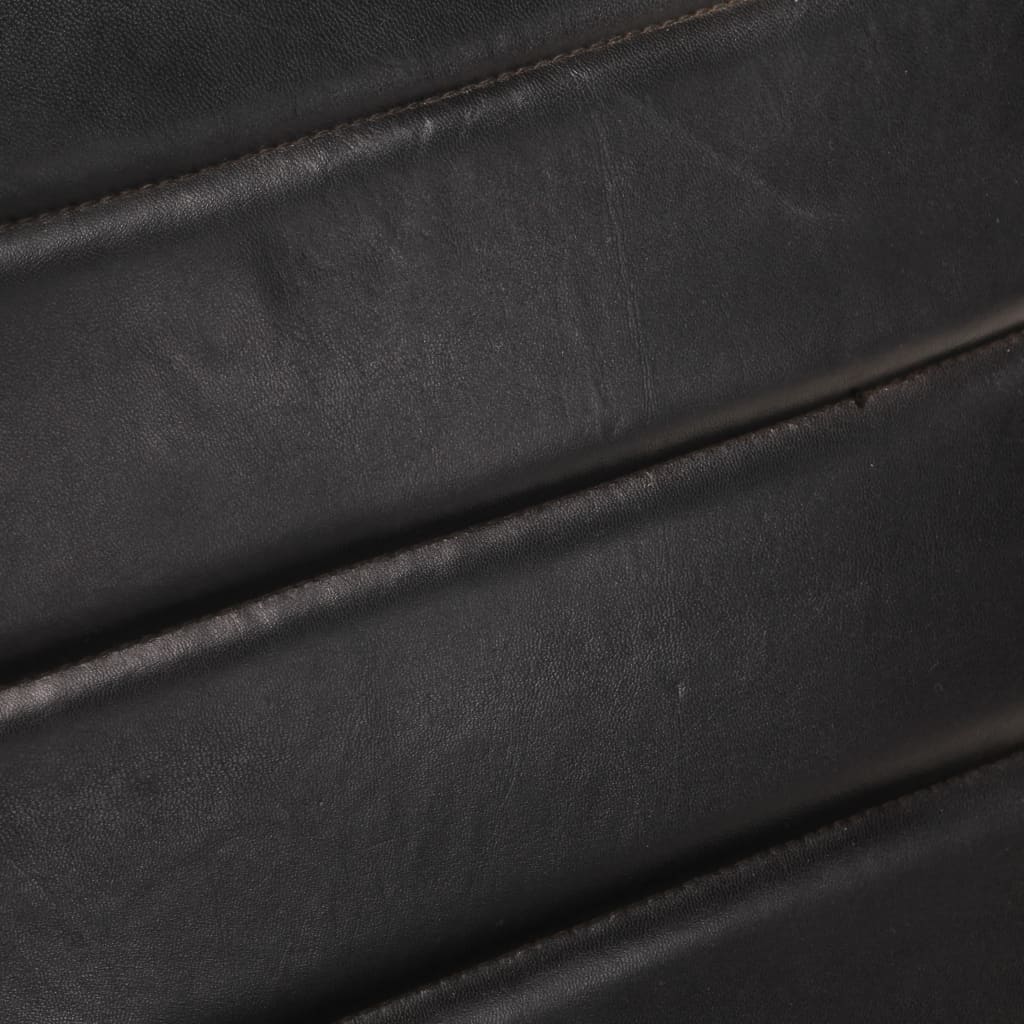 Black Genuine Leather Armchair