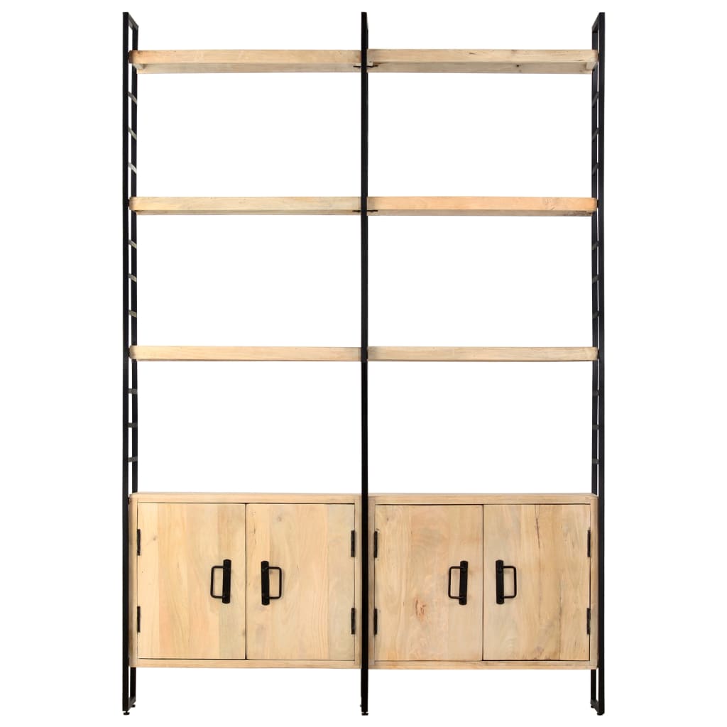 Libreria a 4 Livelli Legno Massello di Mango 124x30x180 cm | homemem39