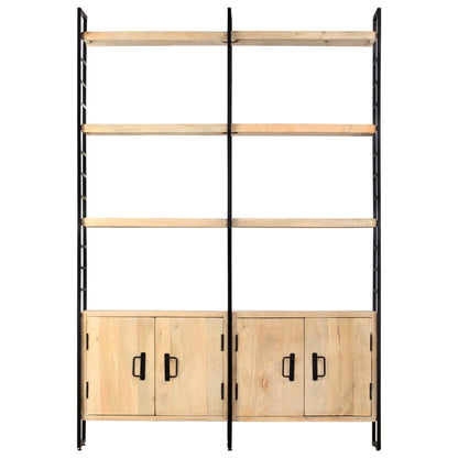 Libreria a 4 Livelli Legno Massello di Mango 124x30x180 cm | homemem39