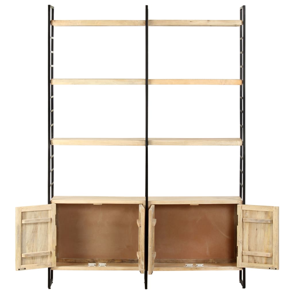 Libreria a 4 Livelli Legno Massello di Mango 124x30x180 cm | homemem39