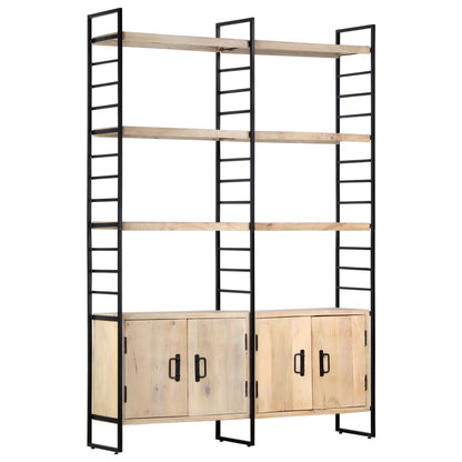 Libreria a 4 Livelli Legno Massello di Mango 124x30x180 cm | homemem39