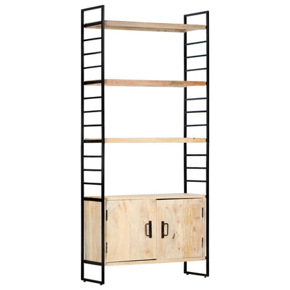 Libreria a 4 Livelli 80x30x180 cm in Legno Massello di Mango