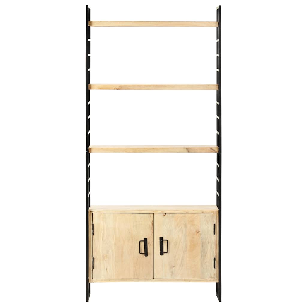 Libreria a 4 Livelli 80x30x180 cm in Legno Massello di Mango