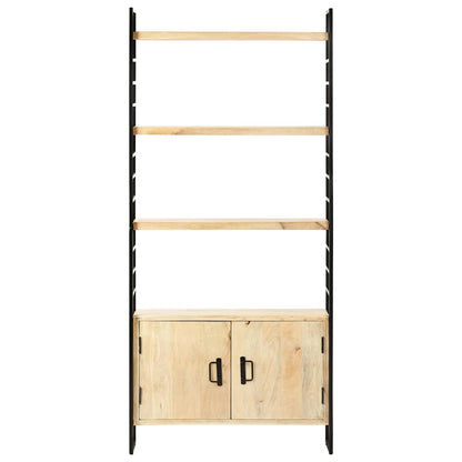 Libreria a 4 Livelli 80x30x180 cm in Legno Massello di Mango