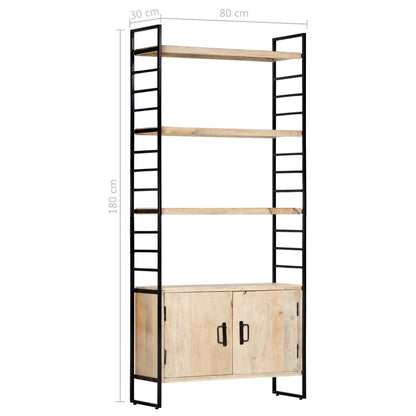 Libreria a 4 Livelli 80x30x180 cm in Legno Massello di Mango | homemem39