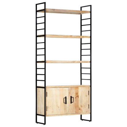 Libreria a 4 Livelli 80x30x180 cm in Legno Massello di Mango | homemem39