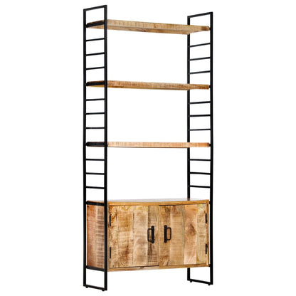 Libreria a 4 Livelli 80x30x180 cm in Legno di Mango Grezzo
