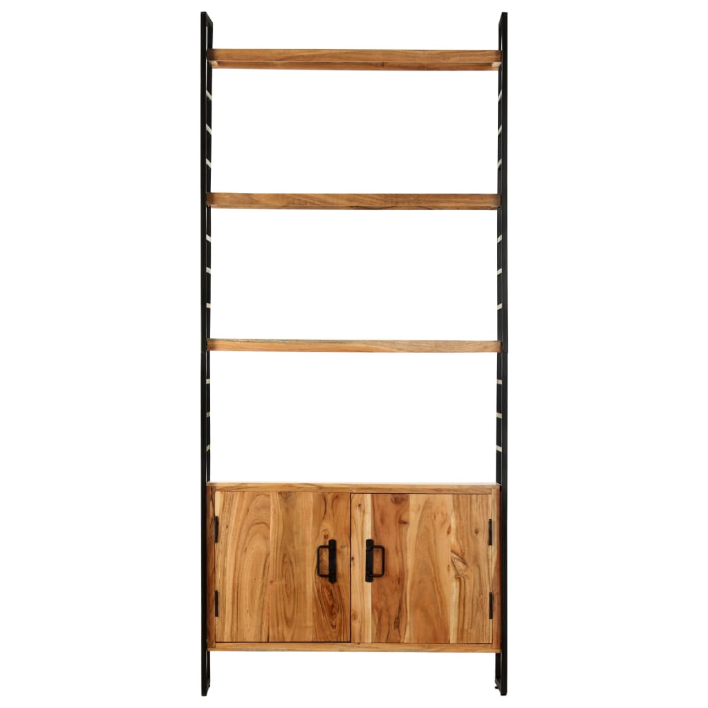 Libreria a 4 Livelli 80x30x180 cm in Legno di Mango Grezzo