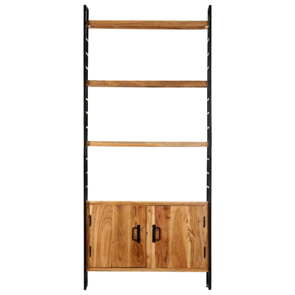 Libreria a 4 Livelli 80x30x180 cm in Legno di Mango Grezzo
