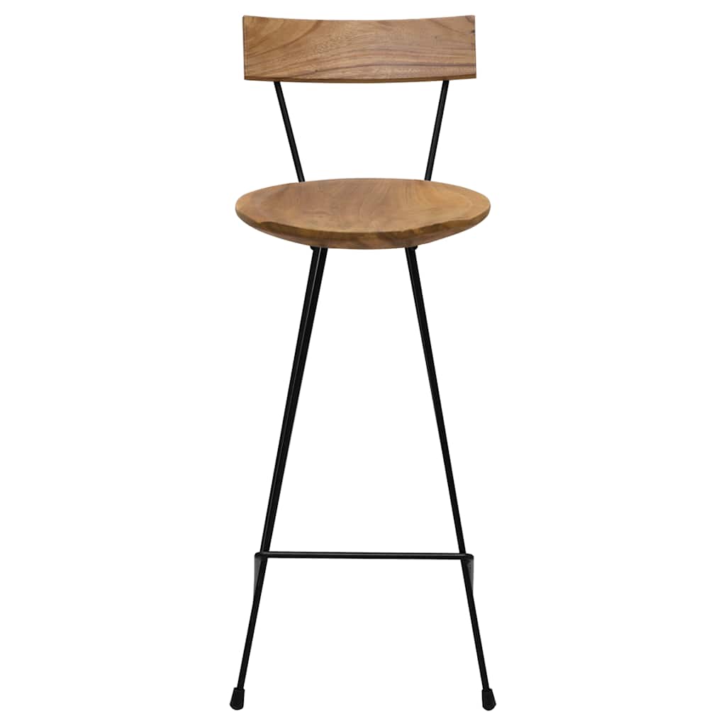 Sgabelli da Bar 2 pz in Legno Massello di Teak | homemem39