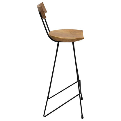 Sgabelli da Bar 2 pz in Legno Massello di Teak | homemem39