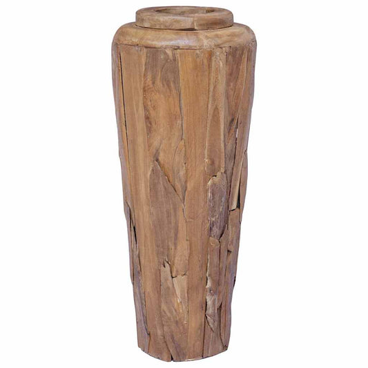Vaso Decorativo 40x100 cm in Legno Massello di Teak