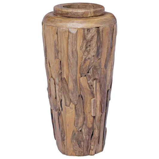 Vaso Decorativo 40x80 cm in Legno Massello di Teak