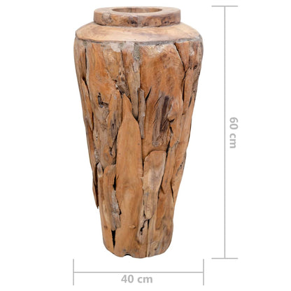 Vaso Decorativo 40x60 cm in Legno Massello di Teak