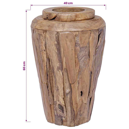 Vaso Decorativo 40x60 cm in Legno Massello di Teak