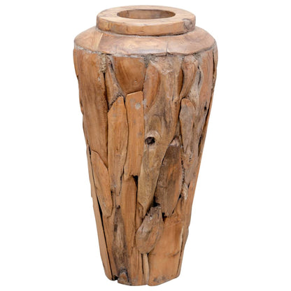 Vaso Decorativo 40x60 cm in Legno Massello di Teak