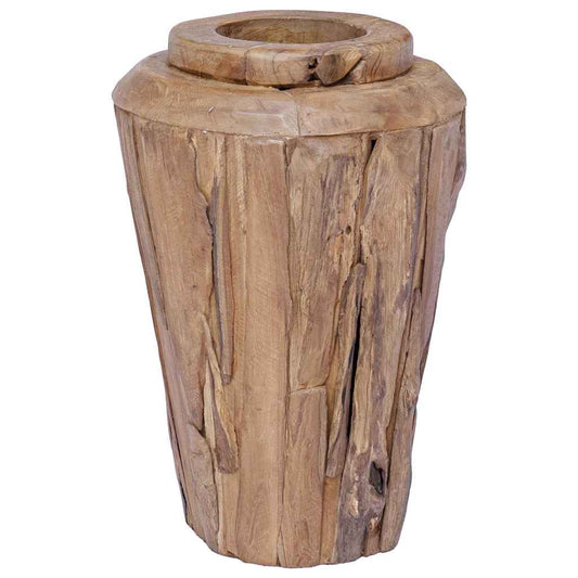 Vaso Decorativo 40x60 cm in Legno Massello di Teak