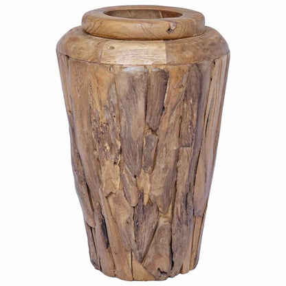 Vaso Decorativo 40x60 cm in Legno Massello di Teak