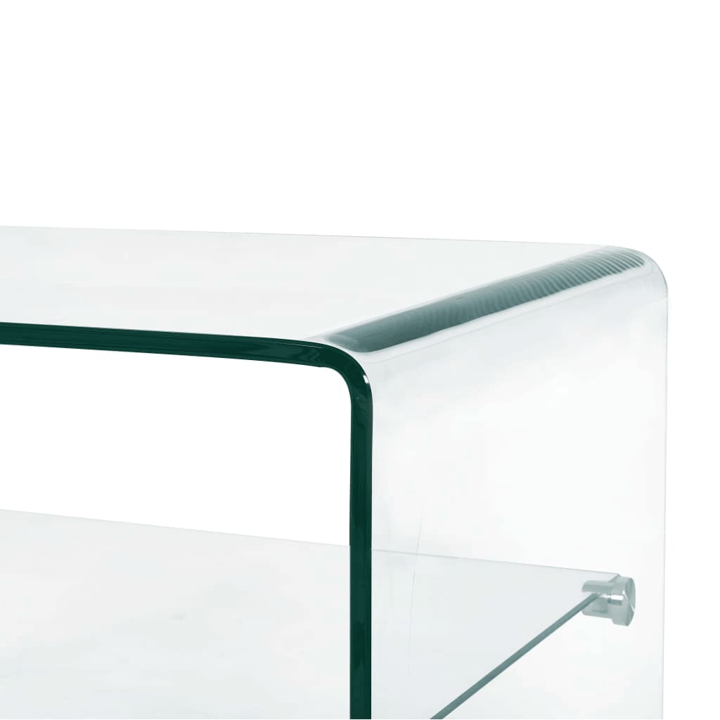Tavolino da Caffè Trasparente 50x45x33 cm in Vetro Temperato - homemem39