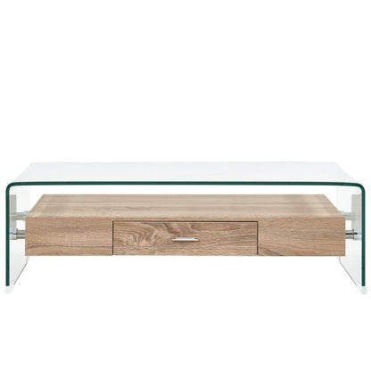 Tavolino da Salotto Trasparente 98x45x31 cm in Vetro Temperato | homemem39