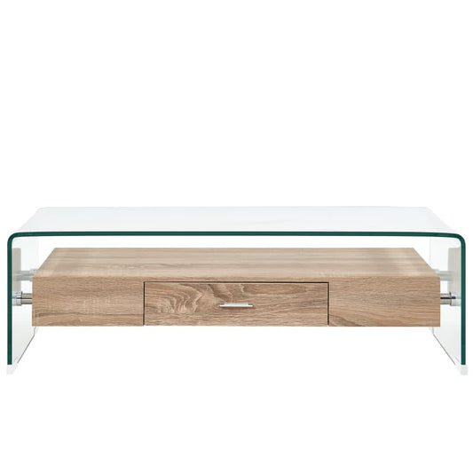 Tavolino da Salotto Trasparente 98x45x31 cm in Vetro Temperato | homemem39