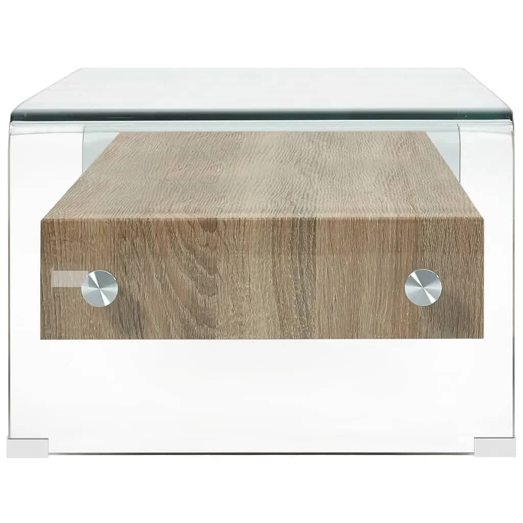 Tavolino da Salotto Trasparente 98x45x31 cm in Vetro Temperato | homemem39