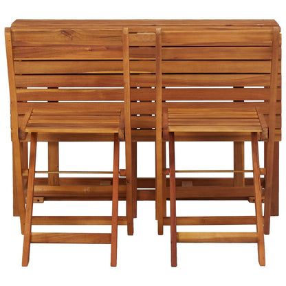 Tavolo da Giardino con Fioriera e 2 Sedie Bistrot Legno Acacia | homemem39