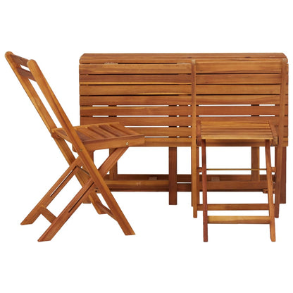Tavolo da Giardino con Fioriera e 2 Sedie Bistrot Legno Acacia | homemem39