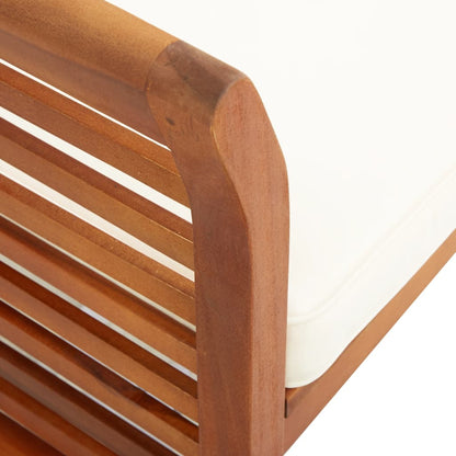 Sedie da Pranzo per Giardino e Cuscini 3 pz Massello di Acacia | homemem39