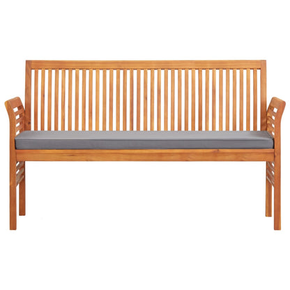 Panca da Giardino a 3 Posti 150 cm Legno Massello di Acacia | homemem39