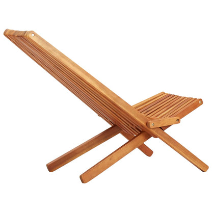 Sedia a Sdraio da Esterno Pieghevole Legno Massello di Acacia