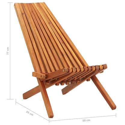 Sedie da Giardino Pieghevoli 2 pz in Legno Massello d'Acacia