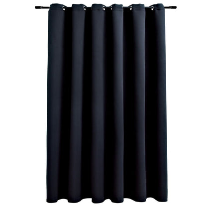 Tenda Oscurante con Anelli in Metallo Nera 290x245  cm