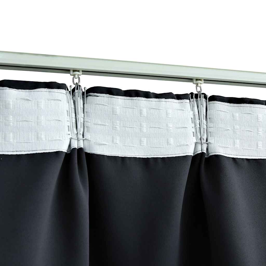 Tenda Oscurante con Ganci Nera 290x245 cm