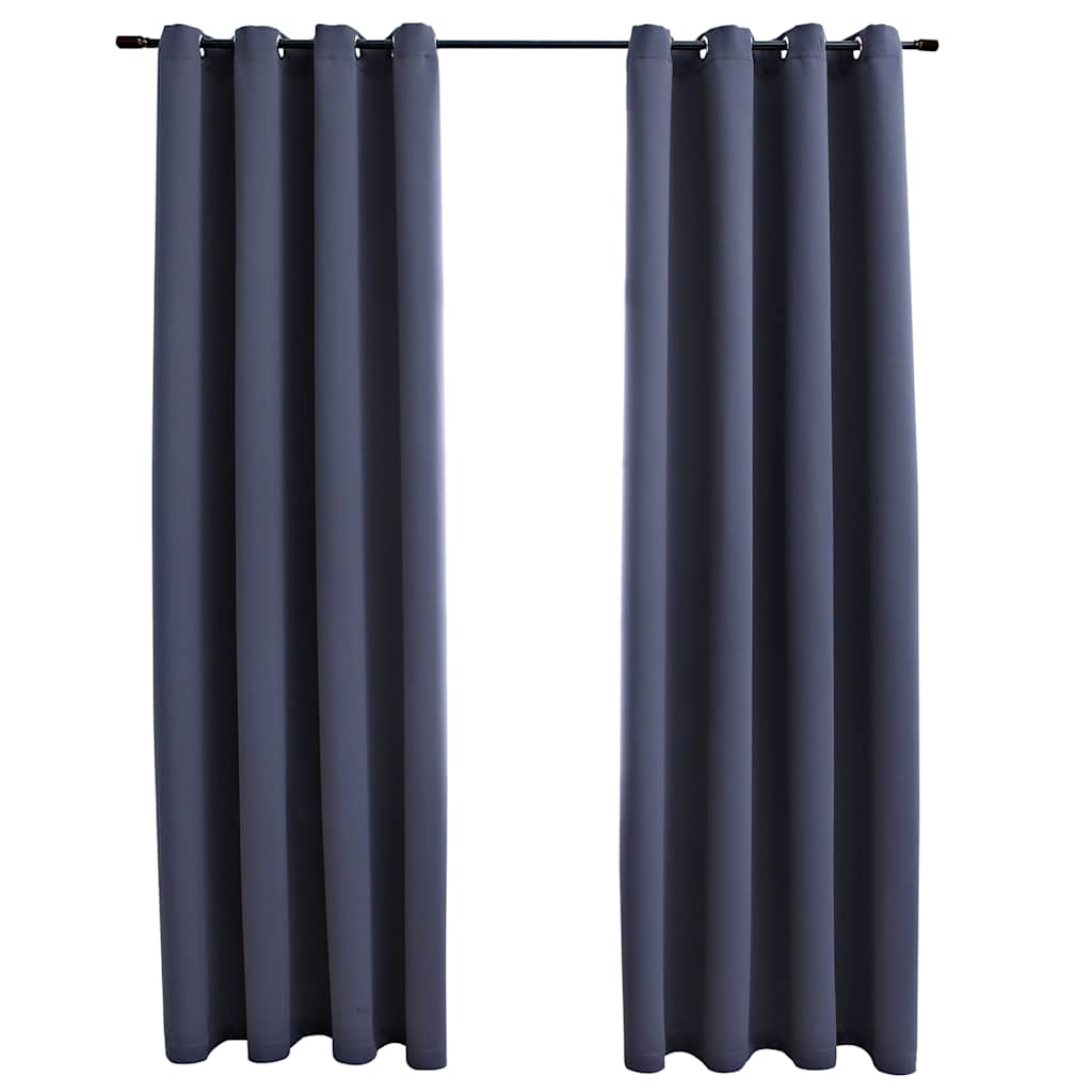 Tende Oscuranti con Anelli in Metallo 2 pz