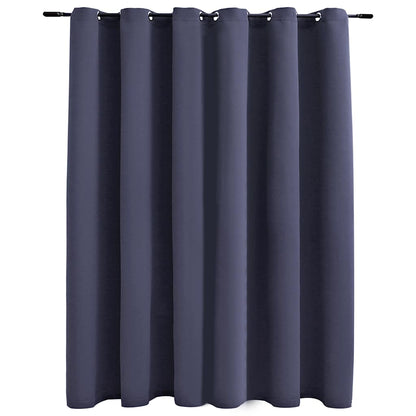 Tenda Oscurante con Anelli in Metallo Antracite 290x245 cm | homemem39