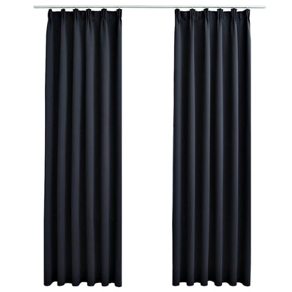 Tende Oscuranti con Ganci 2 pz Antracite 140x175 cm | homemem39