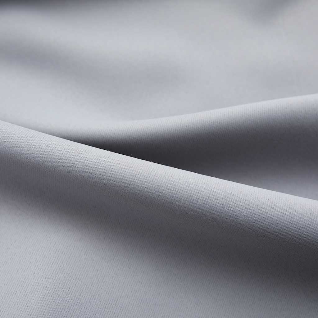 Tende Oscuranti con Ganci 2 pz Grigie 140x175 cm | homemem39