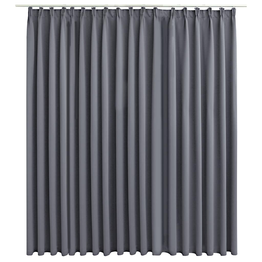 Tenda Oscurante con Ganci Grigia 290x245 cm | homemem39