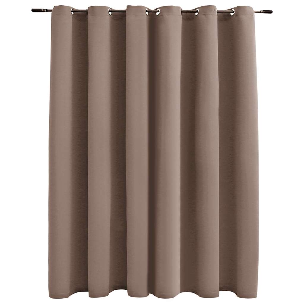 Tenda Oscurante con Anelli in Metallo Grigio Talpa 290x245 cm